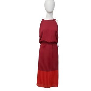 Sandra Darren Pleated Razzle Berry Colored Dress 26W